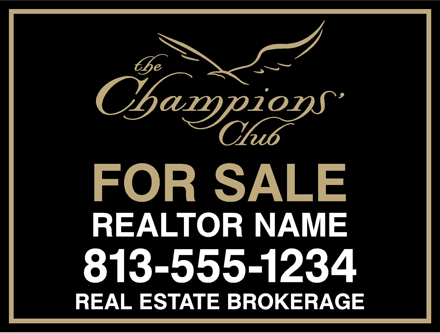 Champions Club HOA sign template