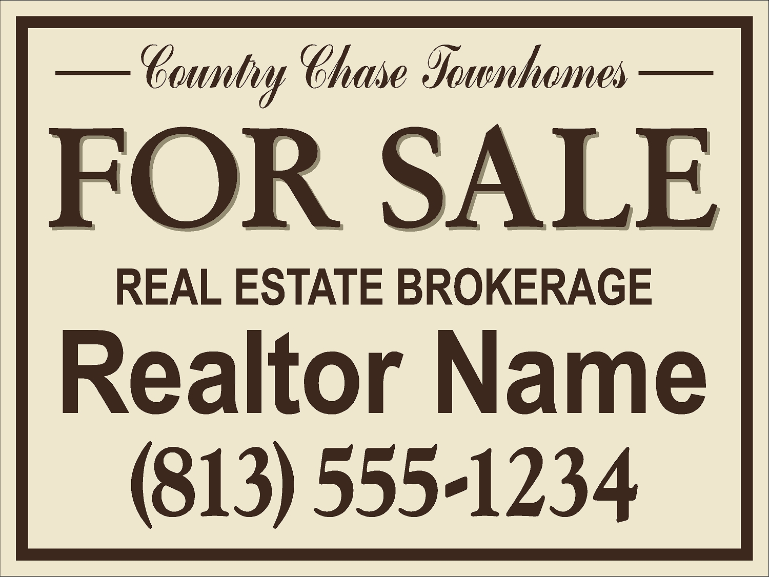 Country Chase HOA sign template