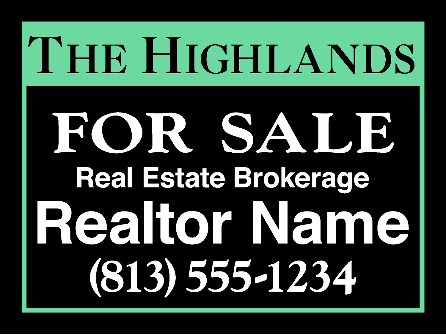 Highlands HOA sign template