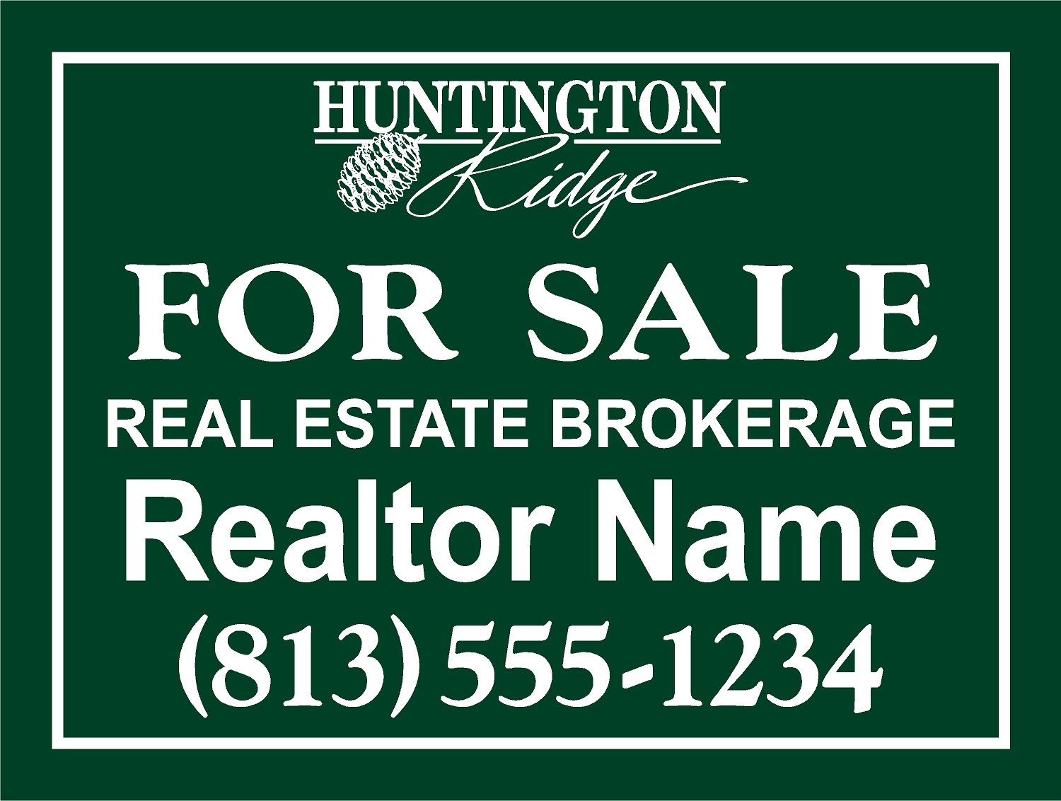 Huntington Ridge HOA sign template