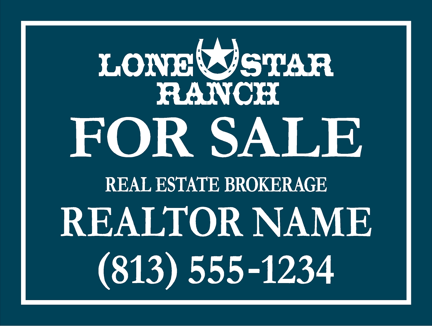 Lone Star Ranch HOA sign template