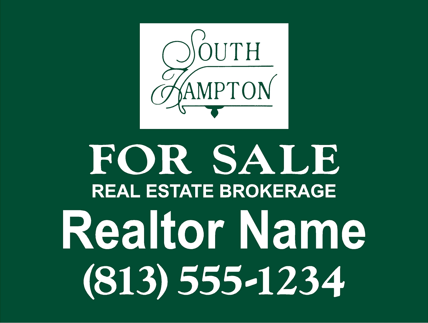 South Hampton HOA sign template