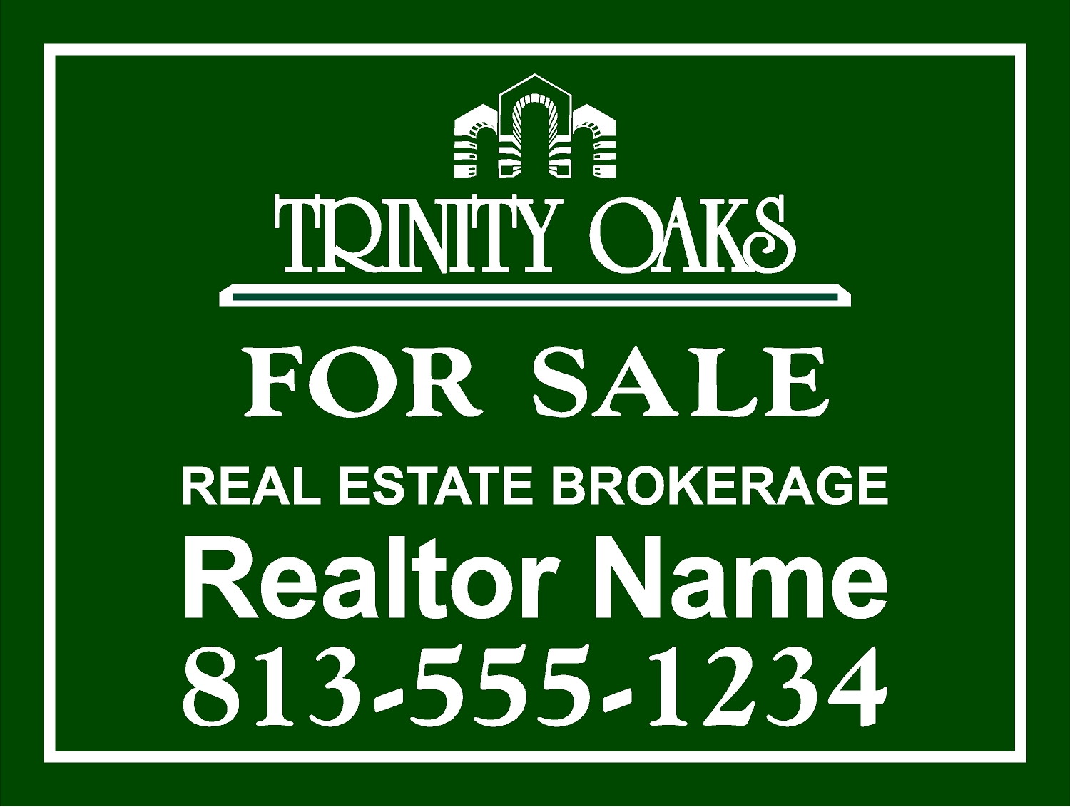 Trinity Oaks HOA sign template