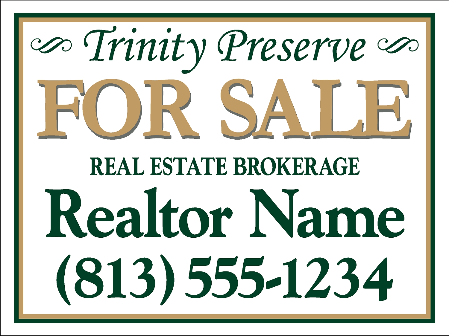 Trinity Preserve HOA sign template