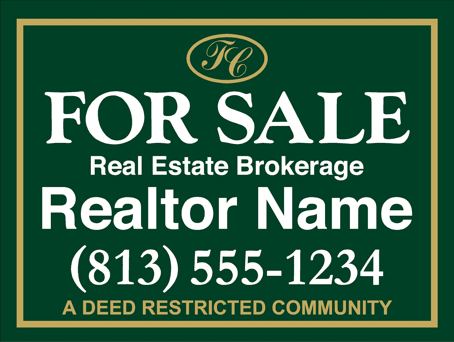 Turtle Creek HOA sign template